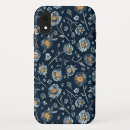 Poppies Blumenmuster Blau Case-Mate iPhone Hülle