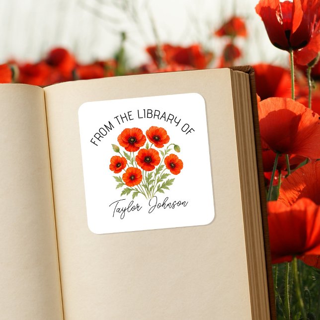 Poppies Book Stickers | Personalisiertes Blumenbuc (Von Creator hochgeladen)