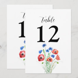 Poppies Cornblumen Blumen Rustikale Hochzeit Einladung