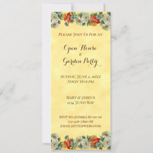Poppies Custom Open House Garden Party Einladungen