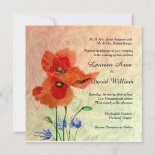 Poppies Custom Wedding Einladung
