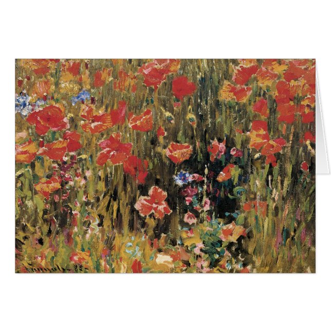 Poppies de Robert Vonnoh, Impressionnisme Vintage (Devant horizontal)