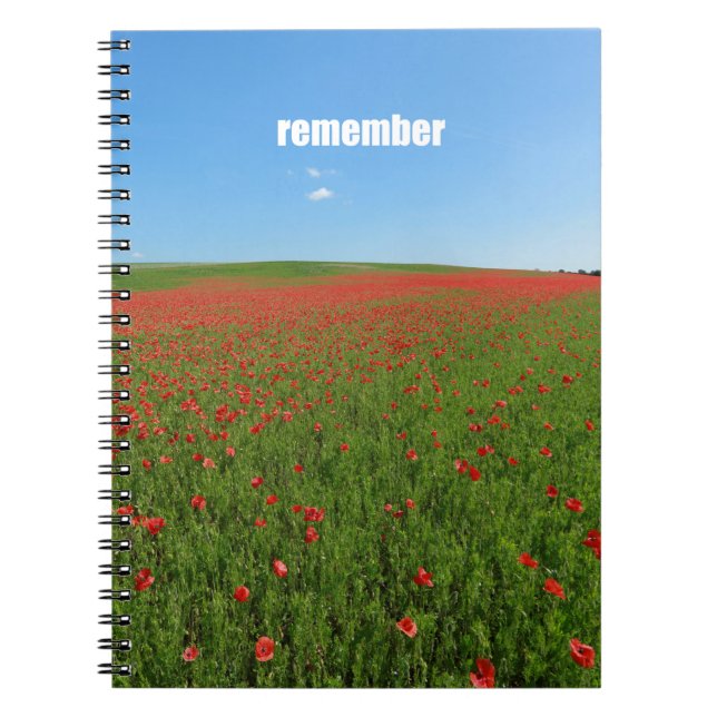 Poppies erinnern sich notizblock (Vorderseite)