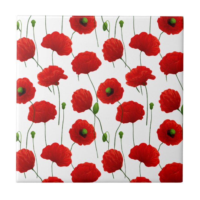 Poppies Fliese (Vorderseite)