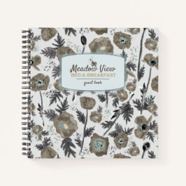 Poppies Floral Vacation Rental Gästebuch Notizbuch