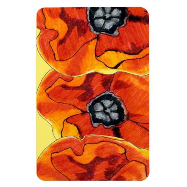 Poppies Galore Magnet (Vertikal)
