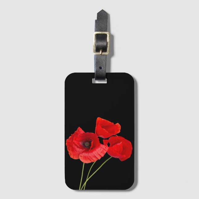 Poppies Gepäckanhänger (Vorderseite Vertikal)