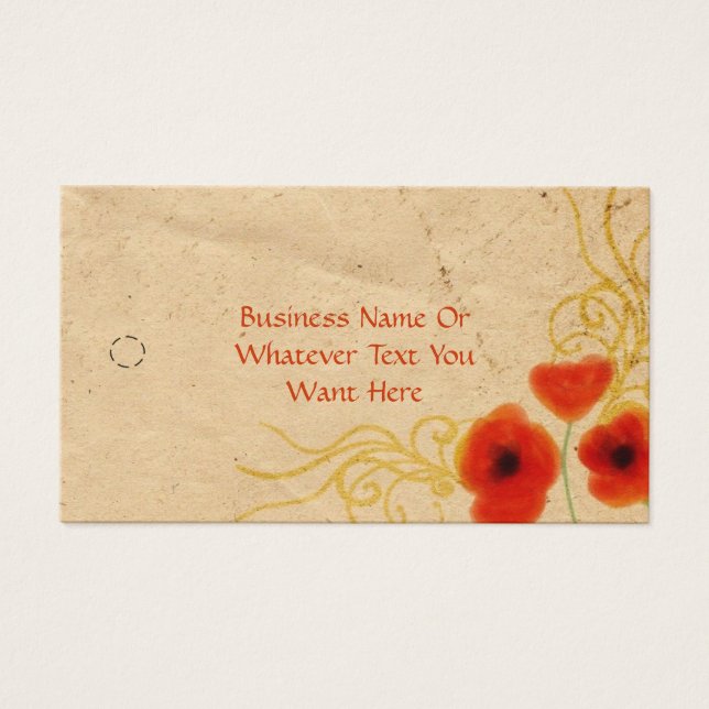 Poppies Hang Tag (Vorderseite)