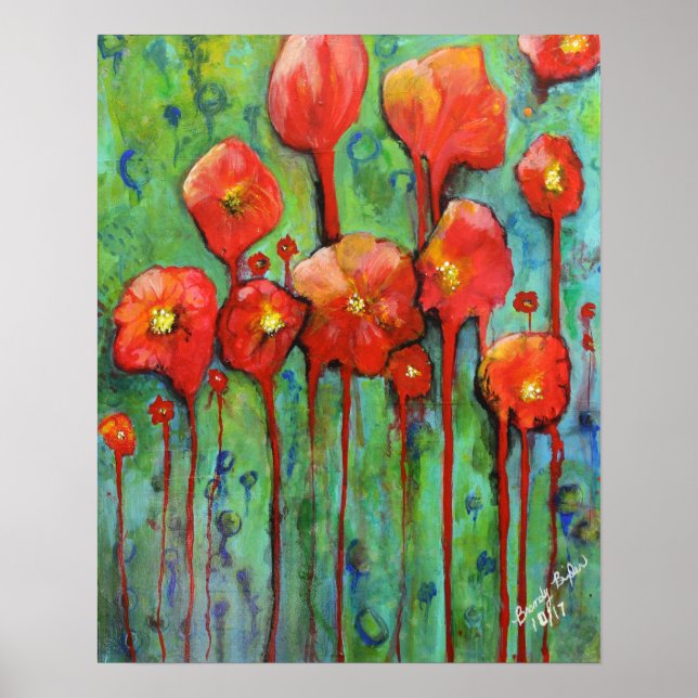 Poppies im Frühling Poster (Vorne)