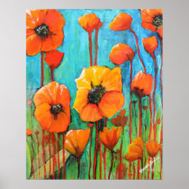 Poppies im Sommer Poster