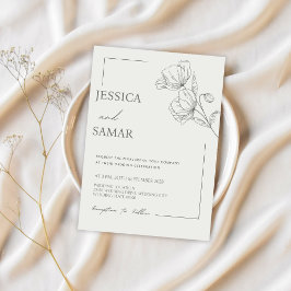 Poppies in Bloom Wedding Einladung