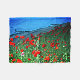 Poppies in Southwold Fleecedecke