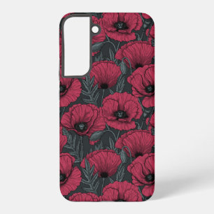 Poppies in Viva Magenta Samsung Galaxy Hülle