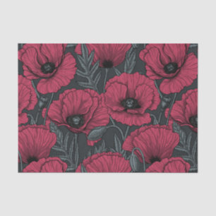 Poppies in Viva Magenta Seidenpapier