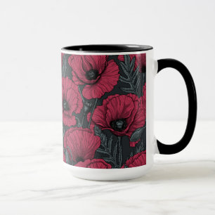 Poppies in Viva Magenta Tasse