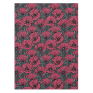 Poppies in Viva Magenta Tischdecke