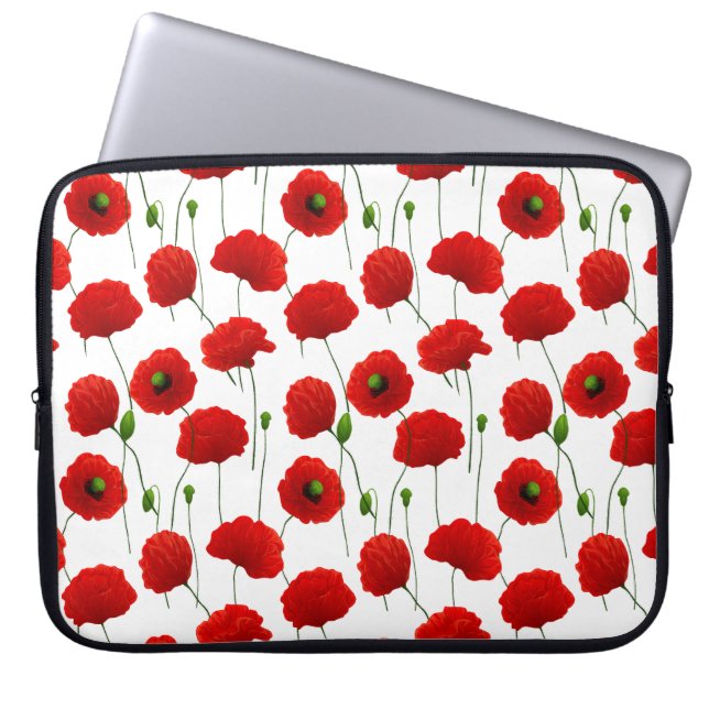 Poppies Laptopschutzhülle (Vorderseite)