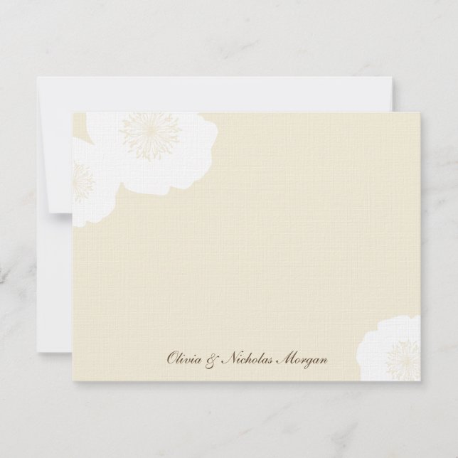 Poppies modernes Carte de remerciements plat - Ama (Devant)