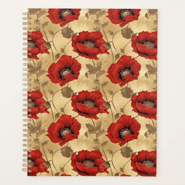 Poppies Planificateur Chiyogami (Devant)