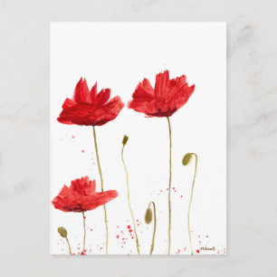Poppies Postkarte