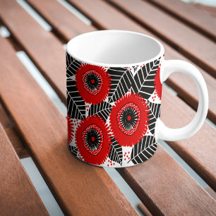 Poppies rouges Motif Floral Mug