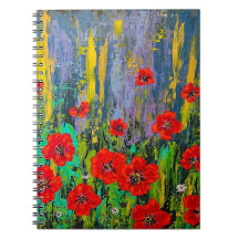 Poppies Spiral Foto Notebook