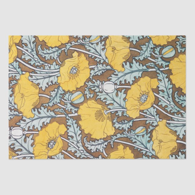 Poppies Vintag Art Decoupage Seidenpapier (Vorderseite)