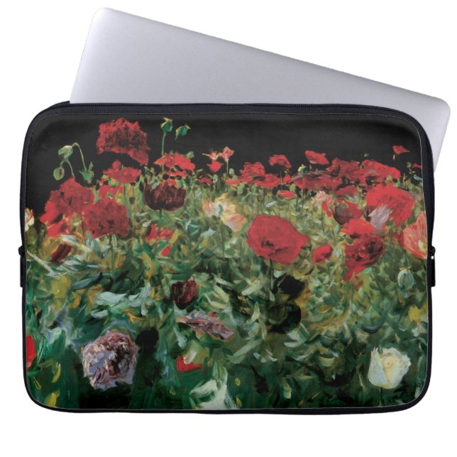Poppies von John Singer Sargent, Vintage Blume Laptopschutzhülle (Vorderseite)