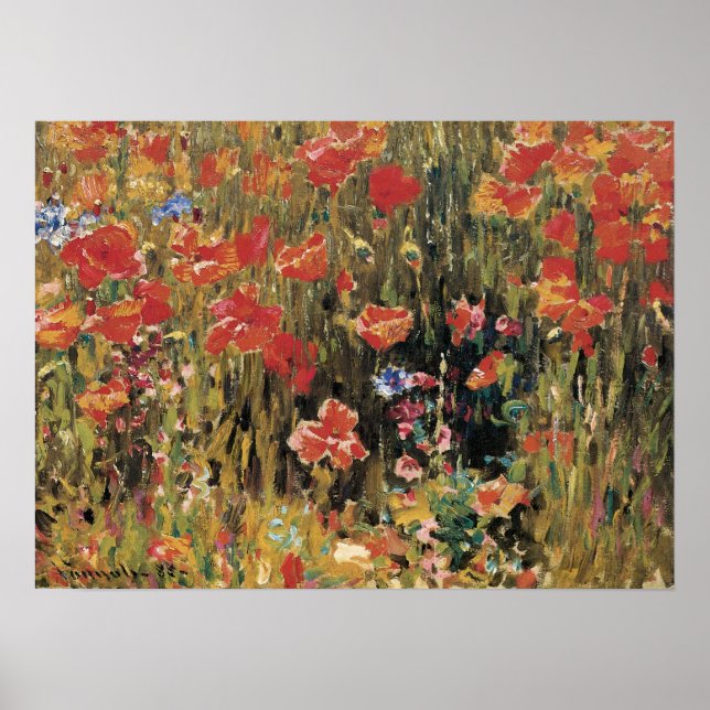 Poppies von Robert Vonnoh, Vintager Impressionismu Poster (Vorne)