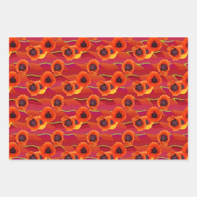 Poppies werden sie schlafen lassen geschenkpapier set (Vorderseite)