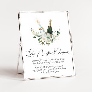 Poppin Babyflaschen Babydusche Spätnachtsspalter Poster