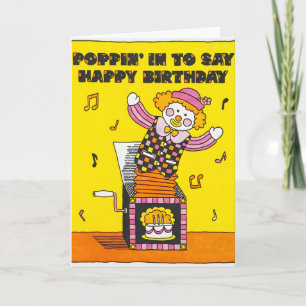 Poppin 'In to Say Happy Birthday Letterpress Karte