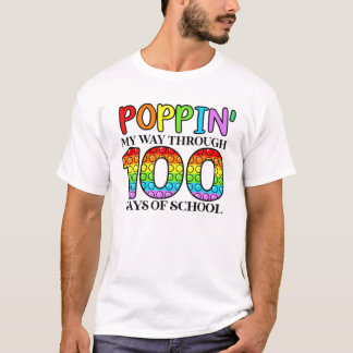 Poppin meinen Weg durch 100 Schultage T-Shirt