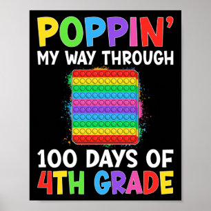 Poppin meinen Weg durch 100 Tage 4. Klasse Studen Poster