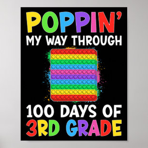 Poppin meinen Weg durch 100 Tage der dritten Klass Poster