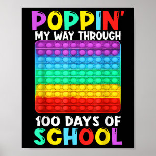 Poppin meinen Weg durch 100 Tage der Schule glückl Poster