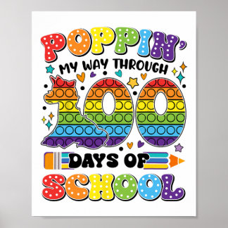Poppin meinen Weg durch 100 Tage Schulkinder 100 t Poster