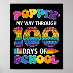 Poppin meinen Weg durch 100 Tage Schulkinder 100 t Poster