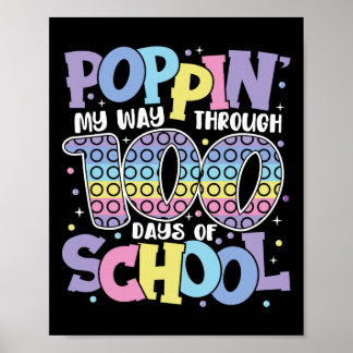 Poppin meinen Weg durch 100 Tage Schulkinder 100 t Poster