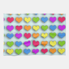 Poppin Retro Hearts Küchentuch
