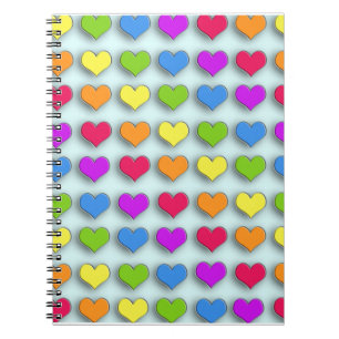 Poppin Retro Hearts Notizblock