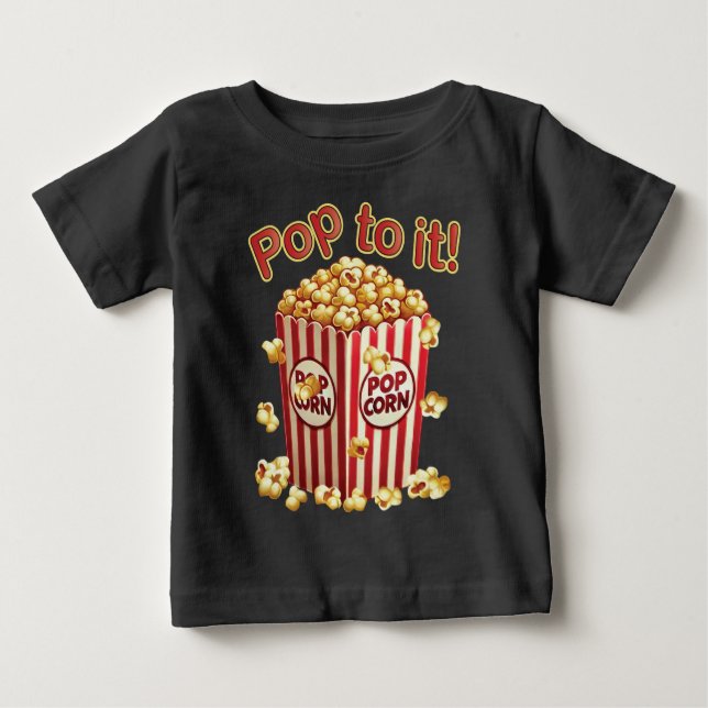 Poppin' with Style - "Pop dazu!" Baby T-shirt (Vorderseite)