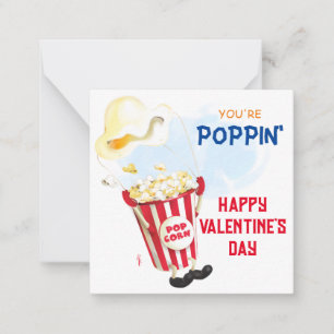 Popping durch Popcorn Valentine Mitteilungskarte