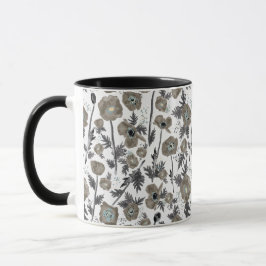 Poppiy Watercolor Floral Tasse