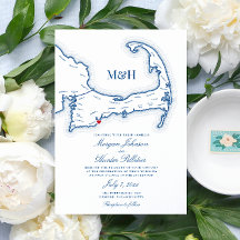 Popponesset Inn Cape Cod Karte Elegante Hochzeit