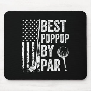 Poppop By Par Usa Flag Golf Fathers Day Golfing Gr Mousepad