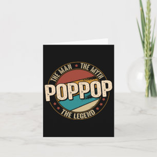 Poppop Man Myth Legend Funny Fathers Day Poppop Karte