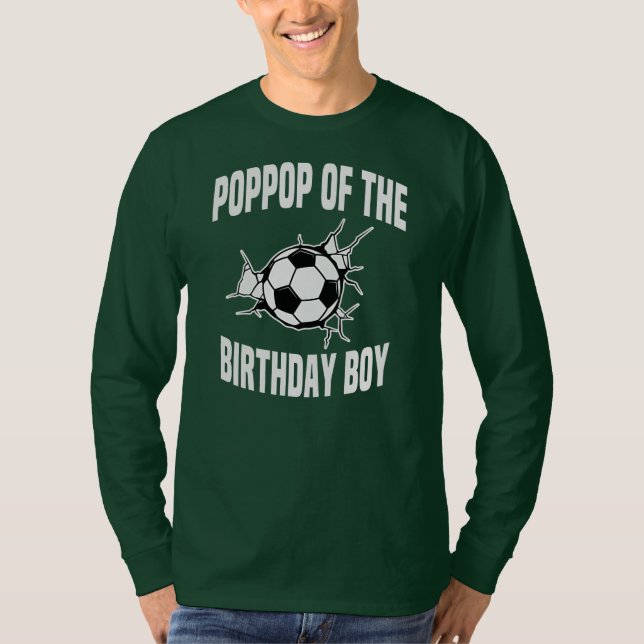 Poppop of the Birthday Boy Soccer Team Bday Party T-Shirt (Vorderseite)