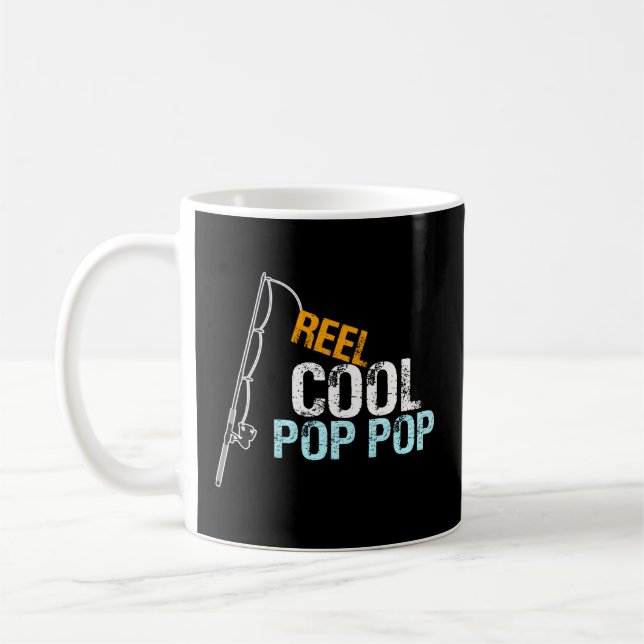 Poppop von Grandtochter Grandson Reel Pop Pop Kaffeetasse (Links)