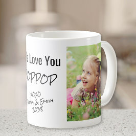 Poppop We Liebe Sie Personalisierte Foto-Namen Kaffeetasse